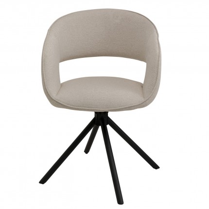 Swivel chair with armrests Gina black Kare Design