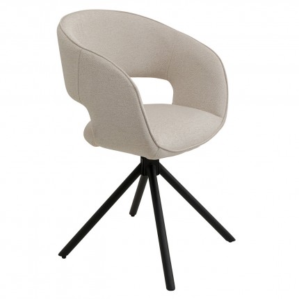 Swivel chair with armrests Gina black Kare Design