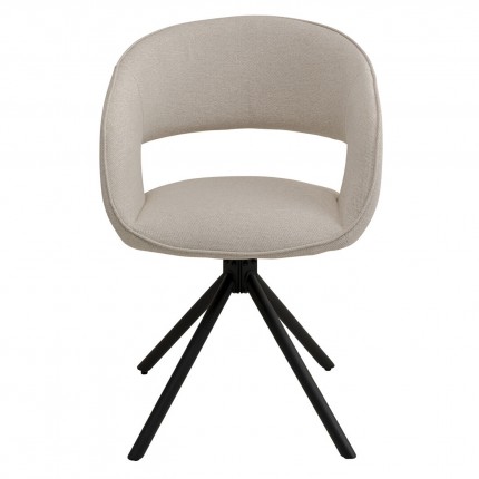Swivel chair with armrests Gina black Kare Design