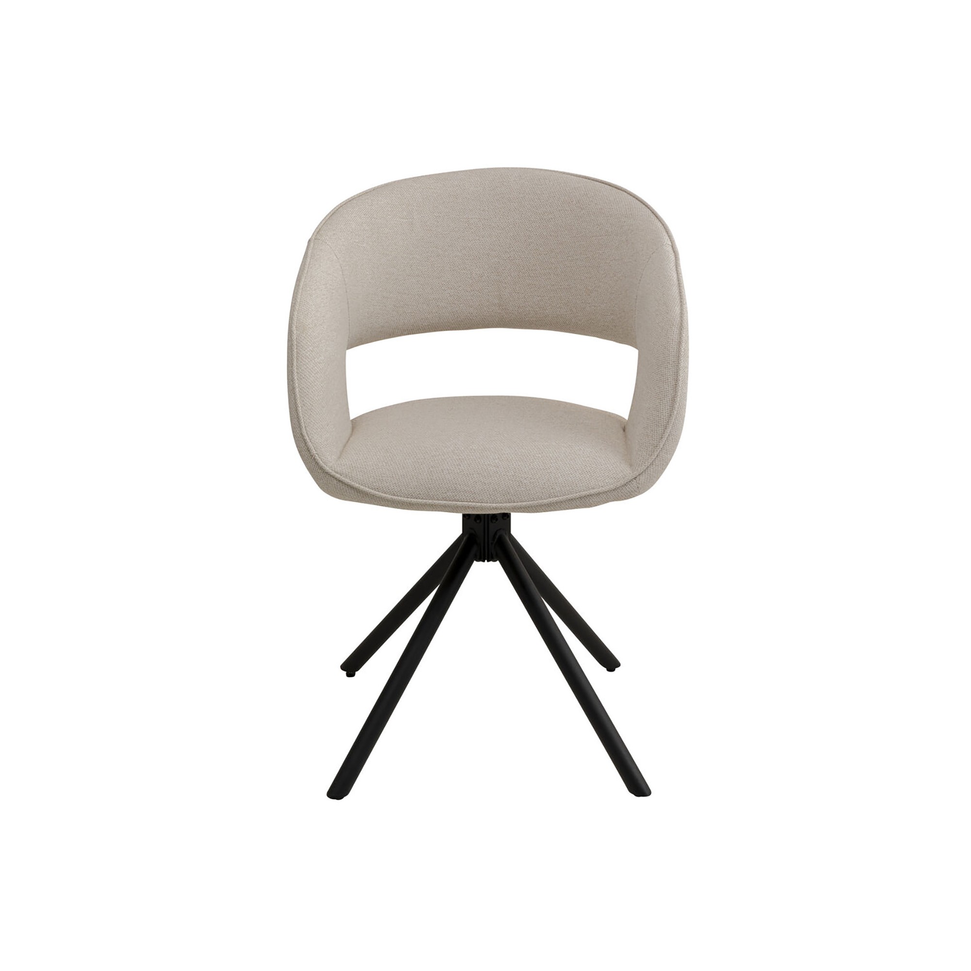 Swivel chair with armrests Gina black Kare Design