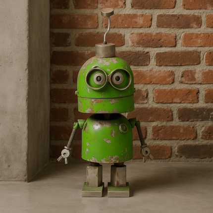 Déco robot Peter vert 71cm Kare Design