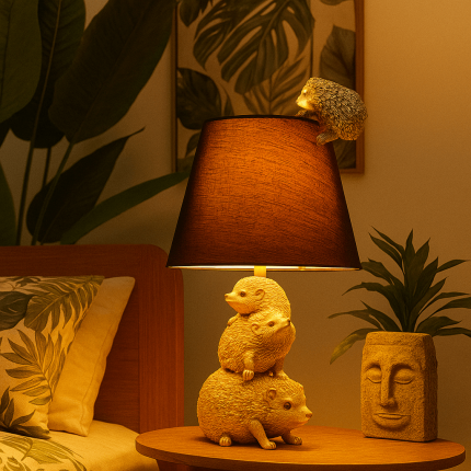 Table Lamp hedgehogs gold Kare Design