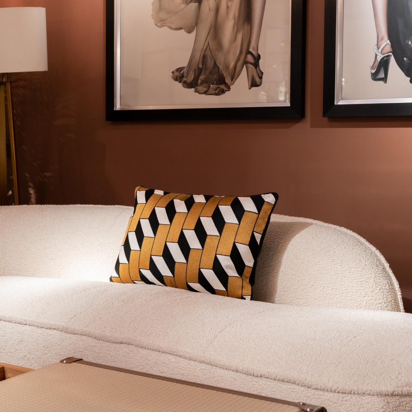 Cushion black, white and gold - Scale - Kare Design