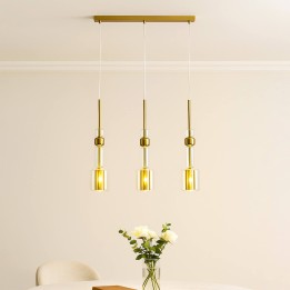 Suspension en verre et acier doré - Candy Bar - Kare Design
