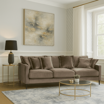 Sofa Lullaby XL velvet taupe Kare Design Sofa Lullaby XL velvet taupe Kare Design