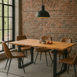 Table industrielle en bois - Jackie - Kare Design
