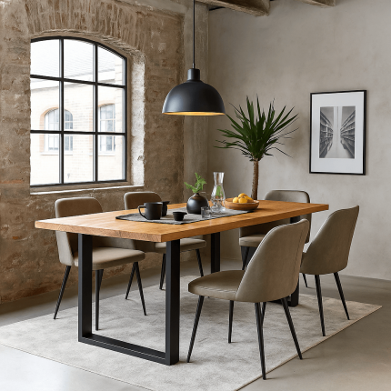 Table Symphony 180x90cm chêne noire Kare Design
