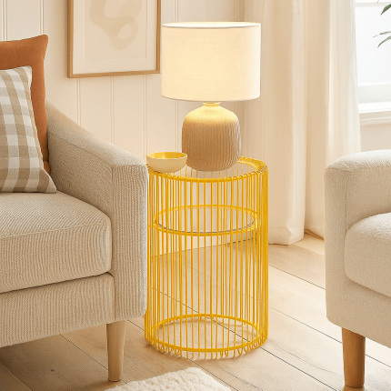 Table d'appoint Wire laiton 70cm Kare Design
