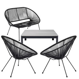Salon de jardin détente 4 places - Acapulco Happy Day - Kare Design