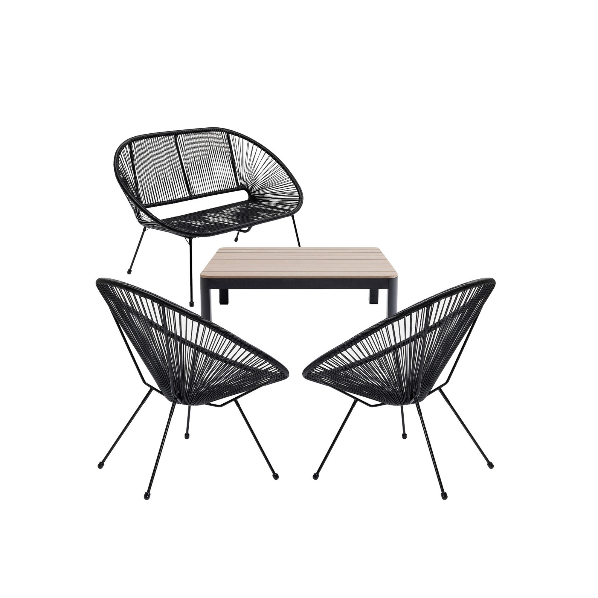 Ensemble de jardin Acapulco Happy Day set de 4 Kare Design