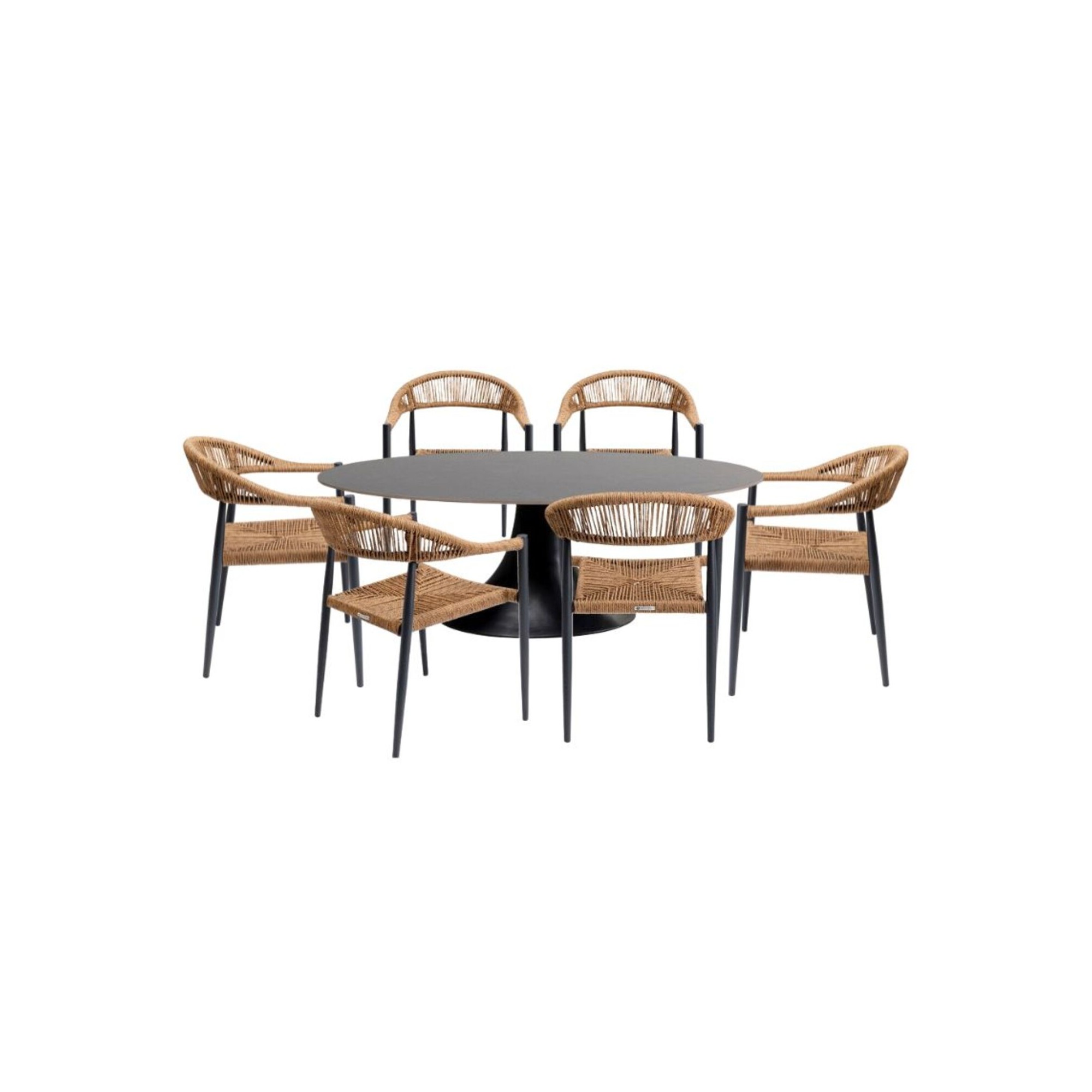 Ensemble de jardin Possibilita table 220cm et 6 chaises nature Kare Design