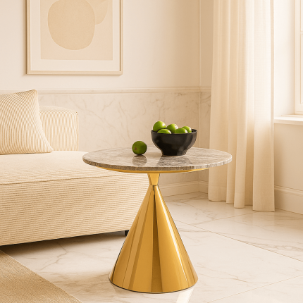 Table d'appoint Rita 50cm dorée Kare Design Table d'appoint Rita 50cm dorée Kare Design