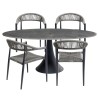 Outdoor set Grande Possibilita table 180cm and 4 chairs grey Kare Design
