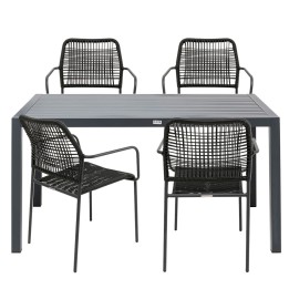 Outdoor set Madagascar black Kare Design
