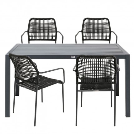 Ensemble de jardin Madagascar noir Kare Design