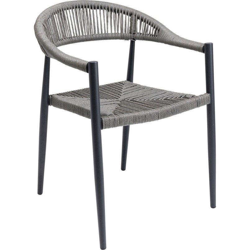 Outdoor set Grande Possibilita table 120cm and 4 chairs grey Kare Design
