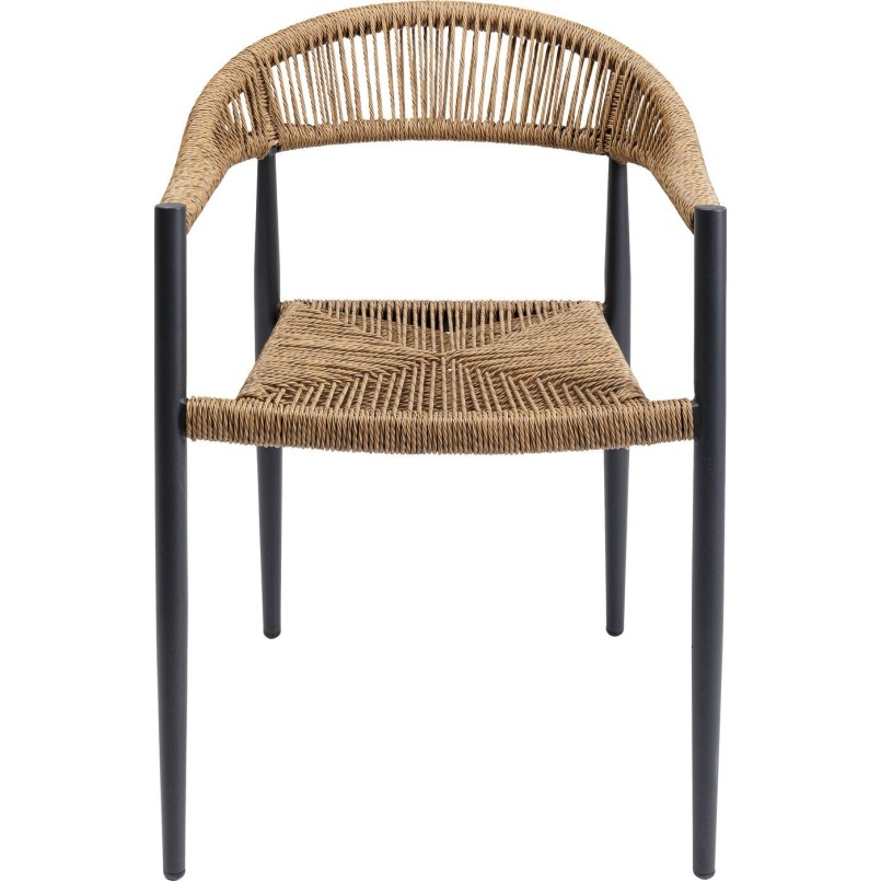 Outdoor set Grande Possibilita table 120cm and 4 chairs nature Kare Design
