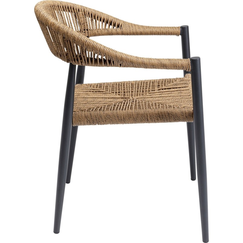 Outdoor set Grande Possibilita table 120cm and 4 chairs nature Kare Design