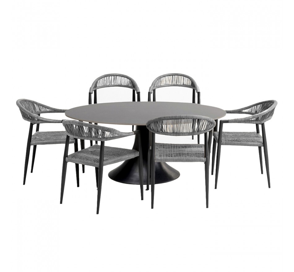 Outdoor set Possibilita table 220cm and 6 chairs grey Kare Design Outdoor set Possibilita table 220cm and 6 chairs grey Kare Design