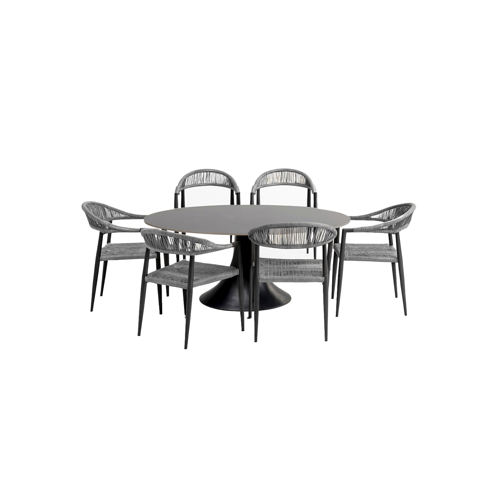 Outdoor set Possibilita table 220cm and 6 chairs grey Kare Design