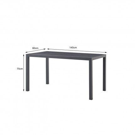 Ensemble de jardin Madagascar table et 4 chaises noires Kare Design