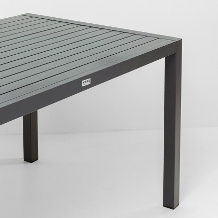 Ensemble de jardin Madagascar table et 4 chaises noires Kare Design