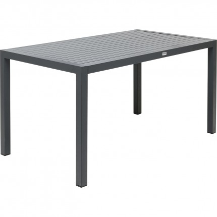 Outdoor set Madagascar table and 4 chairs black Kare Design