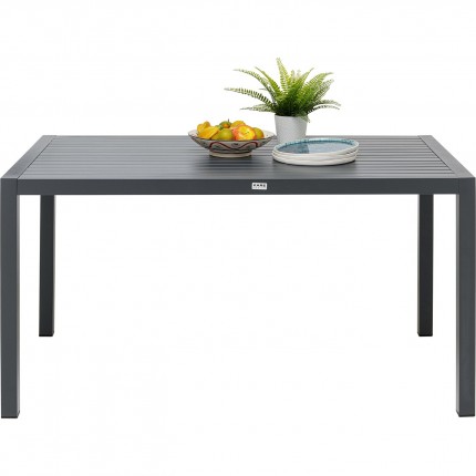 Outdoor set Madagascar table and 4 chairs black Kare Design