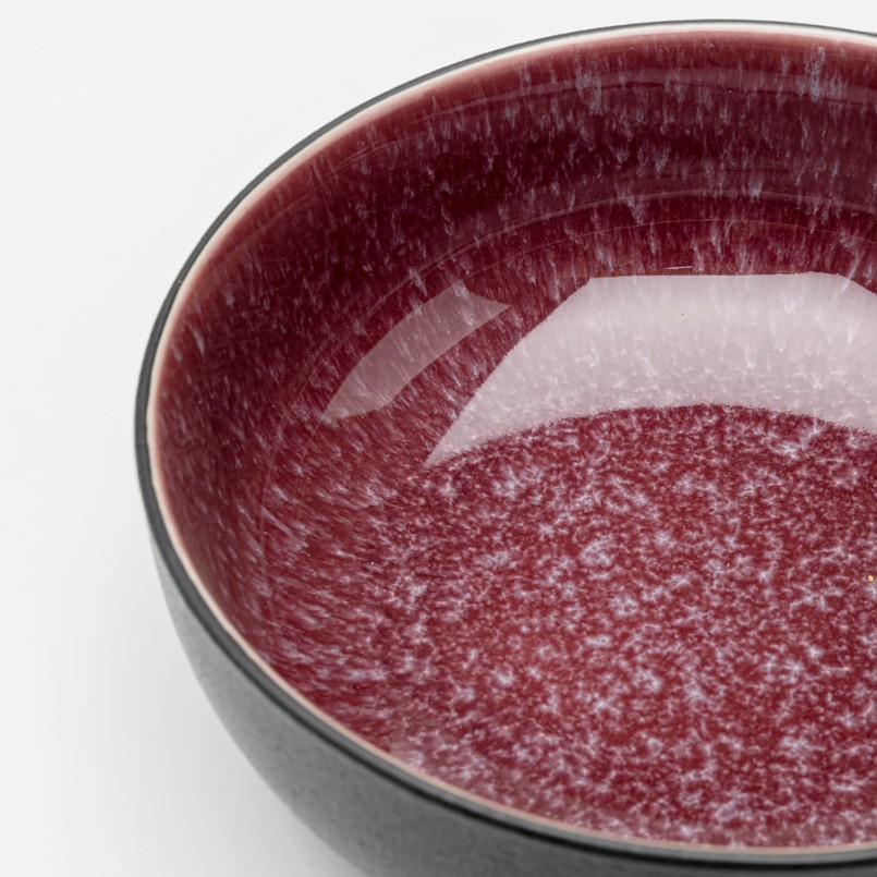 Bols en grès noir, violet et blanc - Alissa - Kare Design