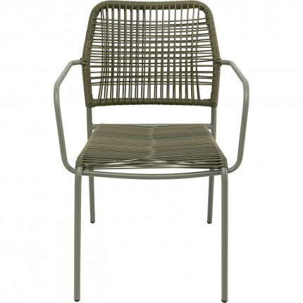 Ensemble de jardin Madagascar table et 4 chaises vertes Kare Design