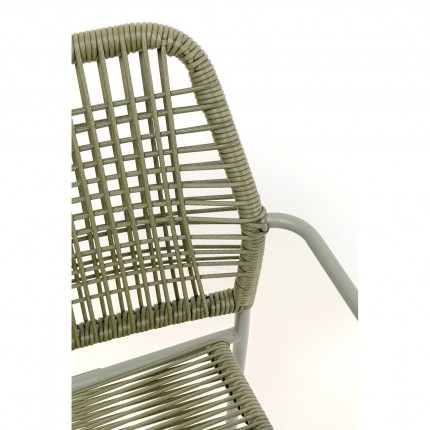 Ensemble de jardin Madagascar table et 4 chaises vertes Kare Design