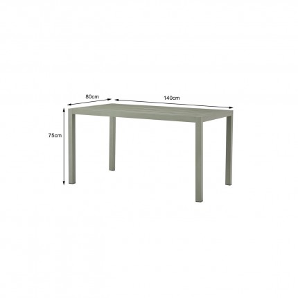Ensemble de jardin Madagascar table et 4 chaises vertes Kare Design