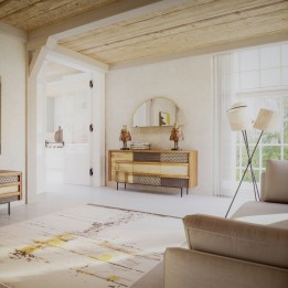 Lampadaire trois abat-jours marrons - Cannes Trio - Kare Design