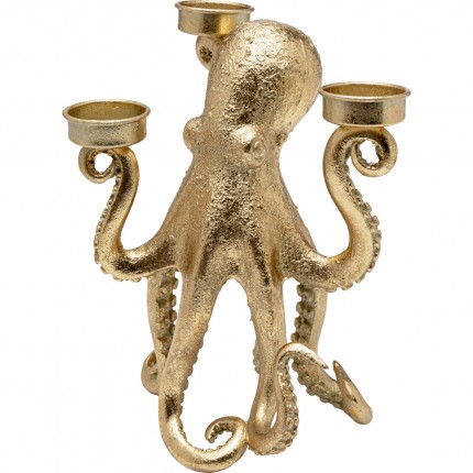 Candler Holder octopus 23cm gold Kare Design