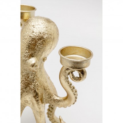 Candler Holder octopus 23cm gold Kare Design