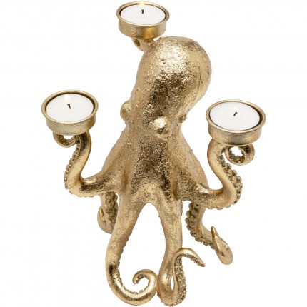 Candler Holder octopus 23cm gold Kare Design