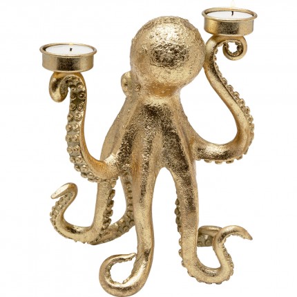 Candler Holder octopus 23cm gold Kare Design