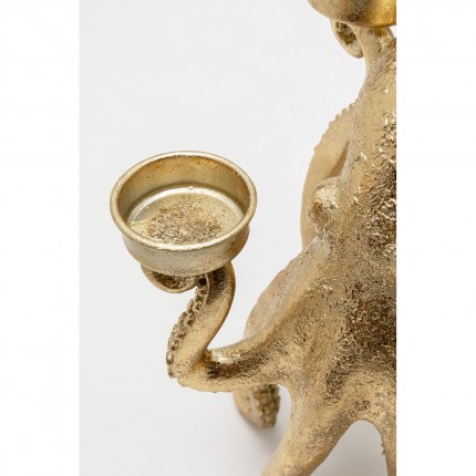 Candler Holder octopus 23cm gold Kare Design
