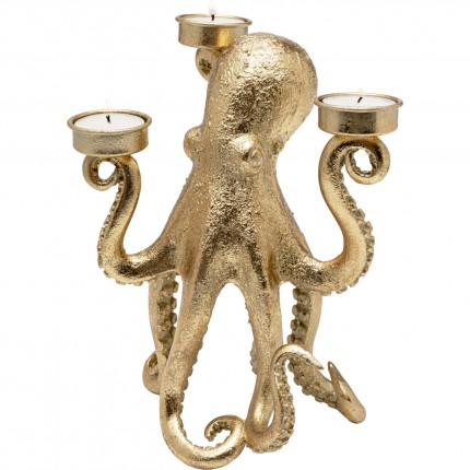 Candler Holder octopus 23cm gold Kare Design
