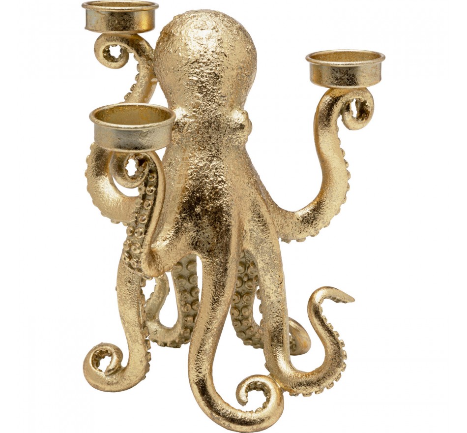 Candler Holder octopus 23cm gold Kare Design Candler Holder octopus 23cm gold Kare Design
