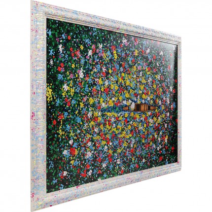 Tableau Frame marché aux fleurs flottant 150x100cm Kare Design