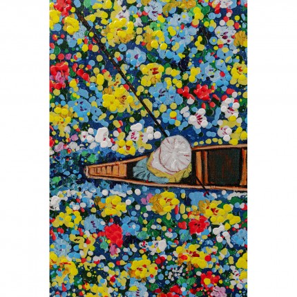 Framed Picture floating flower market 150x100cm Kare Design