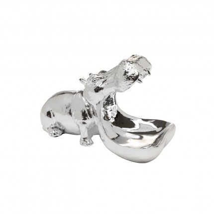 Deco hungry hippopotamus silver Kare Design