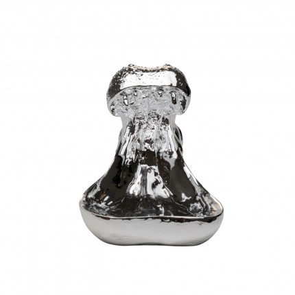 Déco hippopotame affamé argenté Kare Design