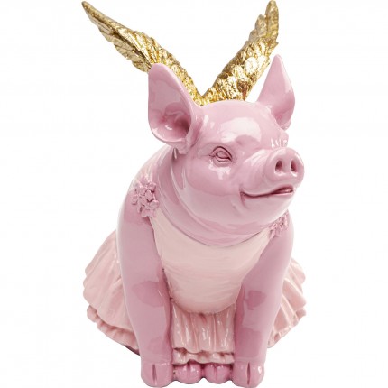 Tirelire cochon ailé 15cm rose Kare Design