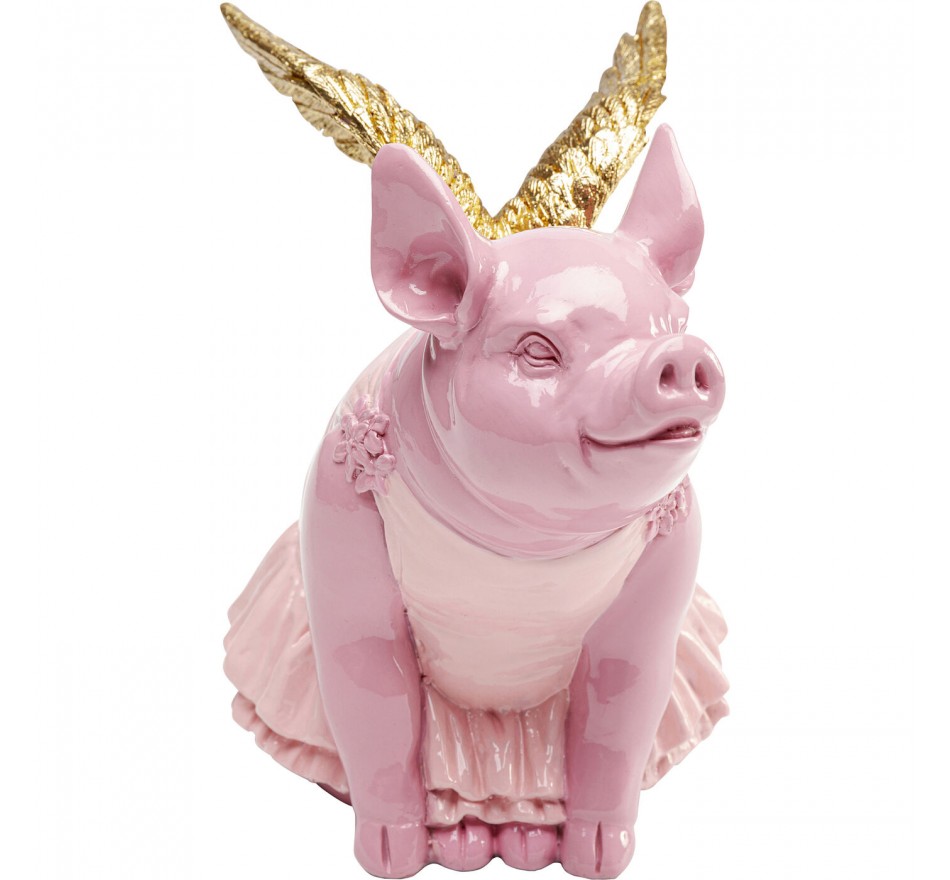 Tirelire cochon ailé 15cm rose Kare Design Tirelire cochon ailé 15cm rose Kare Design