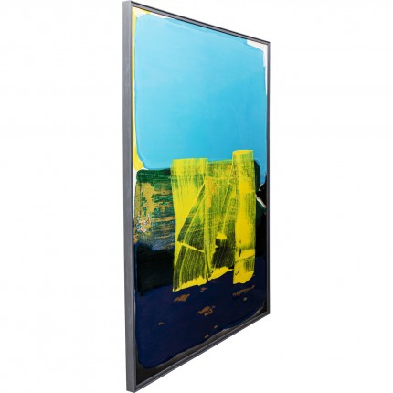 Tableau Frame Abstract High Gloss 120x160cm bleu Kare Design