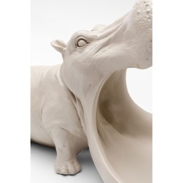 Figurine décorative Hungry Hippo 17cm greige