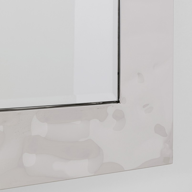 Miroir en acier chromé texturé - Caldera - Kare Design