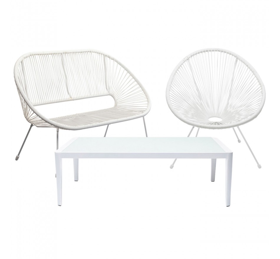 Outdoor set Acapulco Tiki (3/set) white Kare Design Outdoor set Acapulco Tiki (3/set) white Kare Design